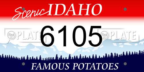 6105 Idaho License Plate
