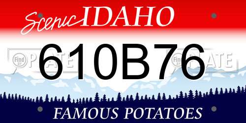 610B76 Idaho License Plate