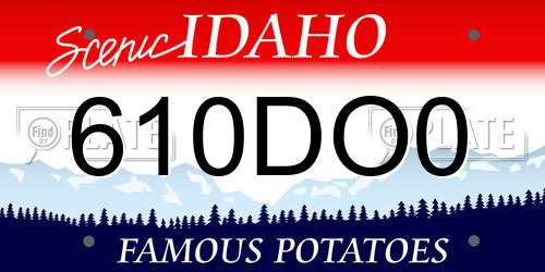 610DO0 Idaho License Plate