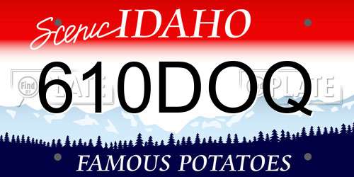 610DOQ Idaho License Plate