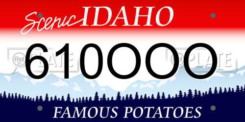 610OOO Idaho License Plate