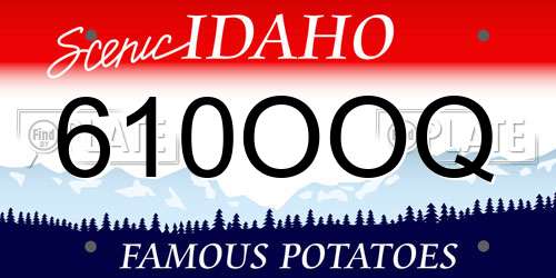 610OOQ Idaho License Plate