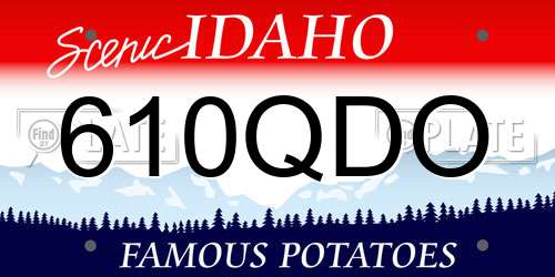 610QDO Idaho License Plate
