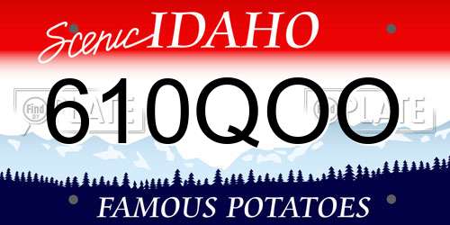 610QOO Idaho License Plate