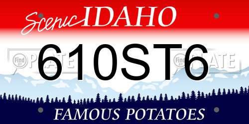 610ST6 Idaho License Plate