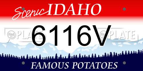 6116V Idaho License Plate