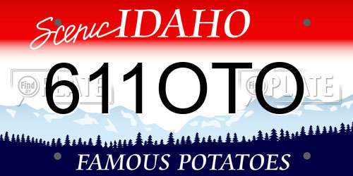 611OTO Idaho License Plate