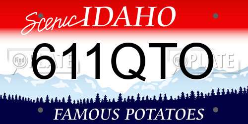 611QTO Idaho License Plate