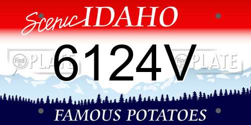 6124V Idaho License Plate