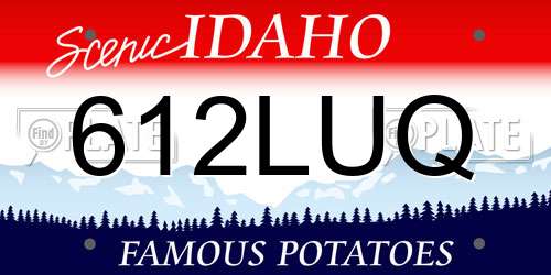 612LUQ Idaho License Plate