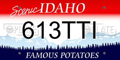 613TTI Idaho License Plate