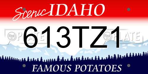 613TZ1 Idaho License Plate