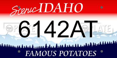 6142AT Idaho License Plate