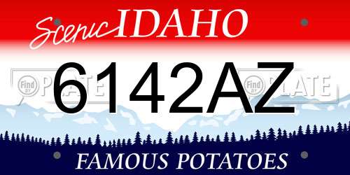 6142AZ Idaho License Plate