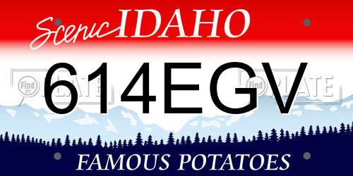 614EGV Idaho License Plate