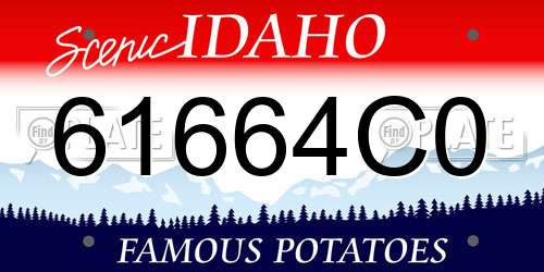 61664C0 Idaho License Plate
