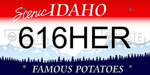 616HER Idaho License Plate