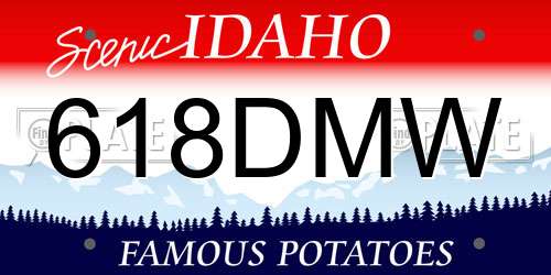 618DMW Idaho License Plate