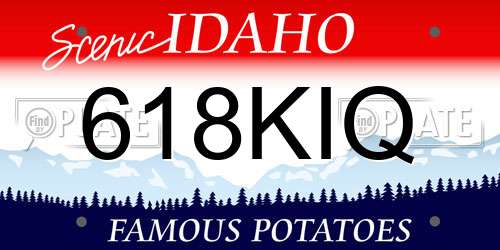 618KIQ Idaho License Plate