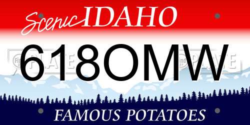 618OMW Idaho License Plate