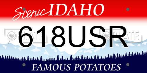 618USR Idaho License Plate