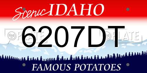 6207DT Idaho License Plate