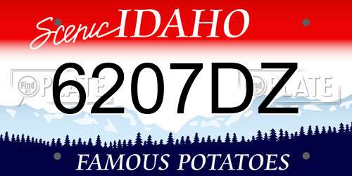 6207DZ Idaho License Plate