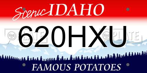 620HXU Idaho License Plate