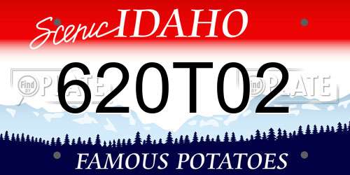 620T02 Idaho License Plate