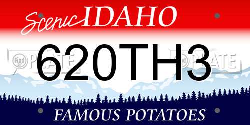 620TH3 Idaho License Plate