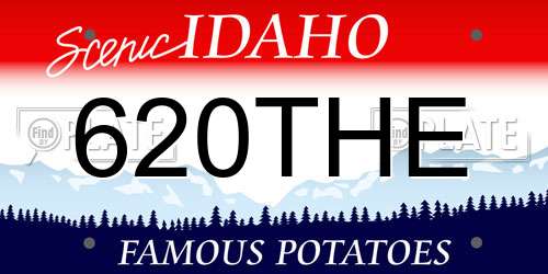 620THE Idaho License Plate