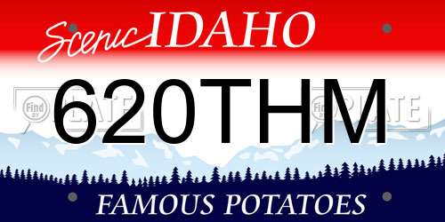 620THM Idaho License Plate
