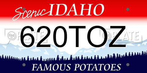 620TOZ Idaho License Plate