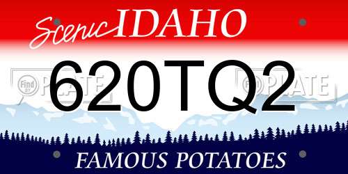 620TQ2 Idaho License Plate