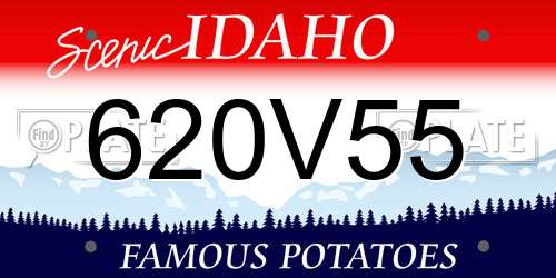620V55 Idaho License Plate