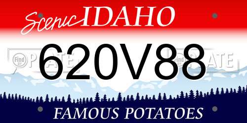 620V88 Idaho License Plate