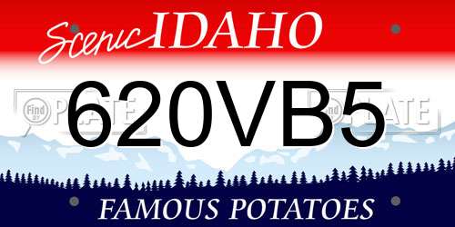 620VB5 Idaho License Plate