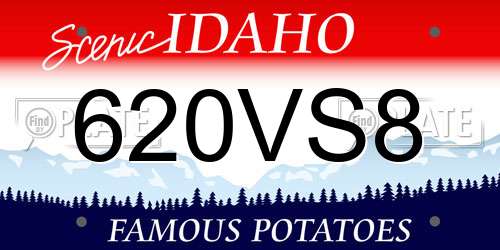 620VS8 Idaho License Plate