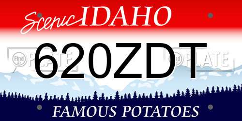 620ZDT Idaho License Plate