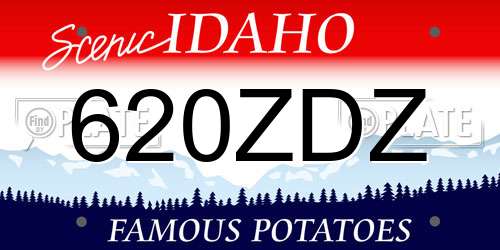620ZDZ Idaho License Plate