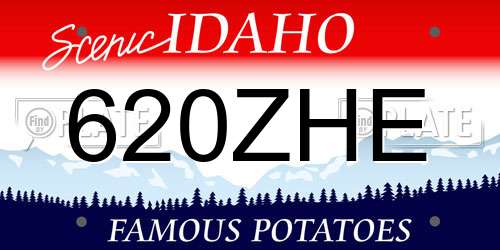 620ZHE Idaho License Plate