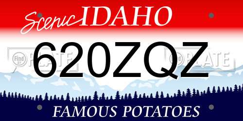 620ZQZ Idaho License Plate