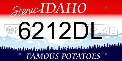 6212DL Idaho License Plate