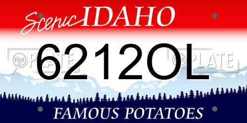 6212OL Idaho License Plate