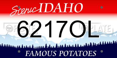 6217OL Idaho License Plate