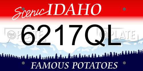 6217QL Idaho License Plate