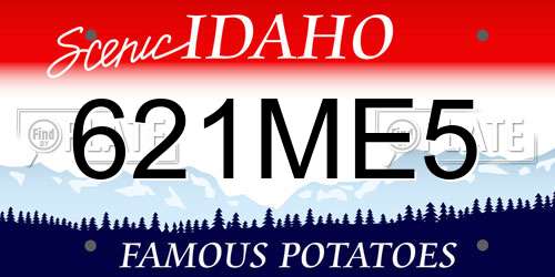 621ME5 Idaho License Plate