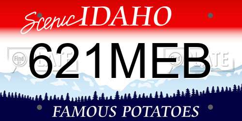 621MEB Idaho License Plate