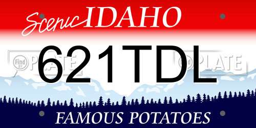 621TDL Idaho License Plate
