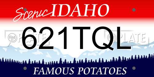 621TQL Idaho License Plate